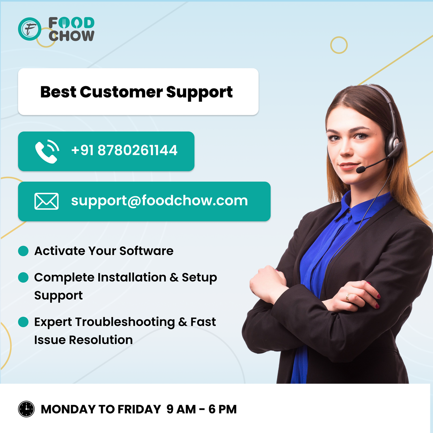 Foodchow Digital Menu Standee with QR Code | Contactless Digital Menu for Restaurants, Cafes, Hotels & Cloud Kitchens (Digital Menu Only)