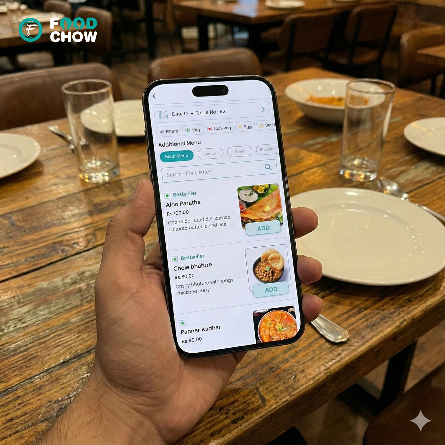 Foodchow Online Ordering Plan with QR Code | Dine-In & Takeaway Orders (Cash on Delivery)
