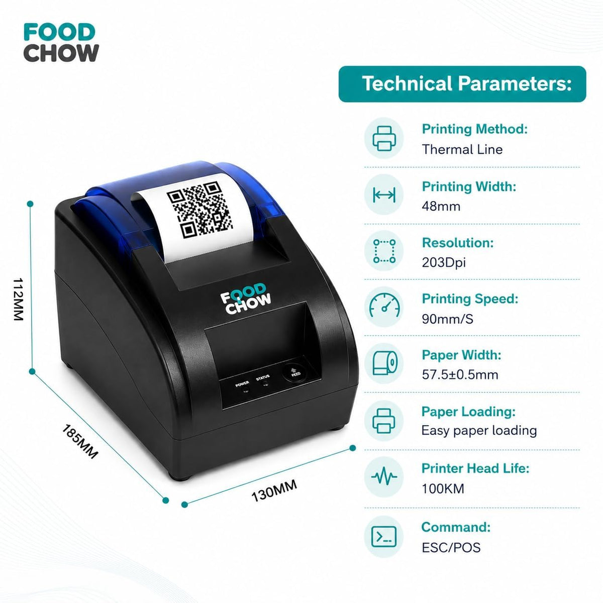 FoodChow 2-Inch Thermal Receipt Printer