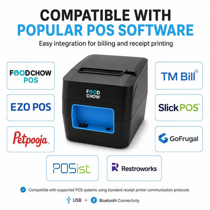 FoodChow 3-Inch Billing Printer for Restaurant, Shop, Retail & POS