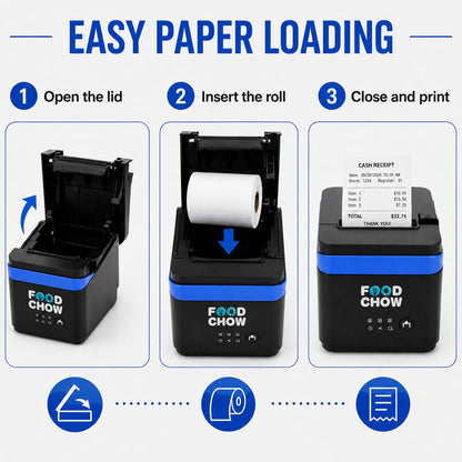 FoodChow 80mm & 58mm Thermal Receipt Printer with Auto Cutter