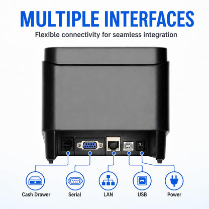 FoodChow 80mm & 58mm Thermal Receipt Printer with Auto Cutter
