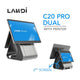 LANDI C20 Pro Dual Display Android POS Terminal with Built-in Printer for Cloud Kitchen
