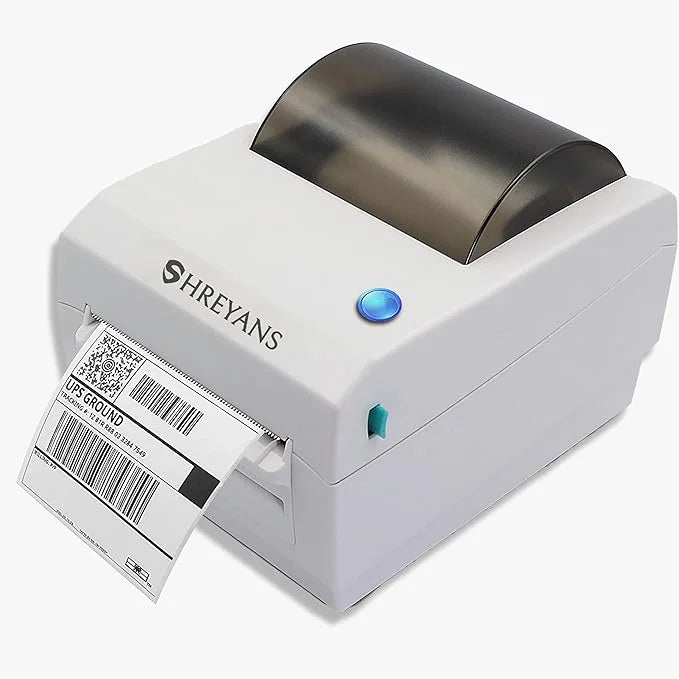 Shreyans 100mm Bluetooth Barcode Label + Receipt Printer for Invoicing & Labelling