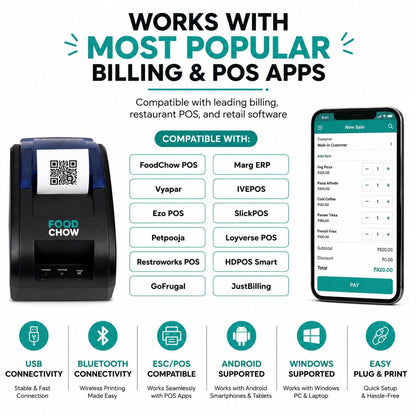 FoodChow 2-Inch Thermal Receipt Printer