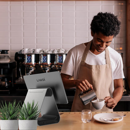 LANDI C20 Pro Dual Display Android POS Terminal with Built-in Printer for Cloud Kitchen