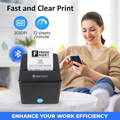 SHREYANS 80mm Thermal Billing Printer with Auto Cutter (3 Inch)