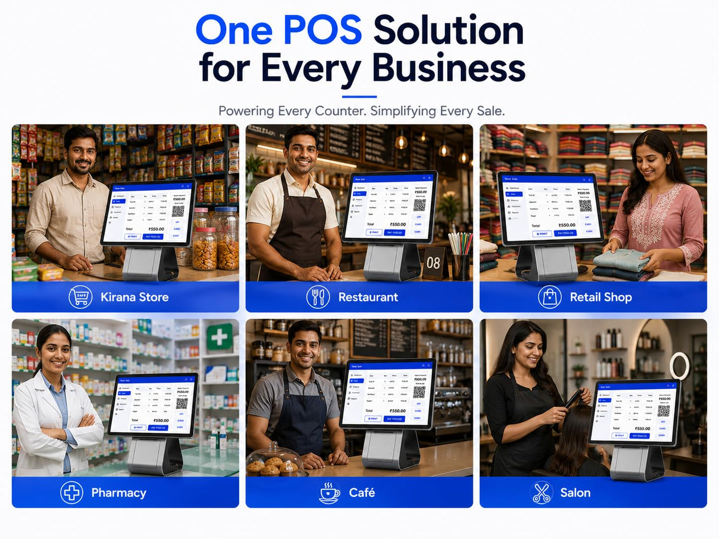 LANDI C20 Pro Android Restaurant POS Terminal with 80mm Printer