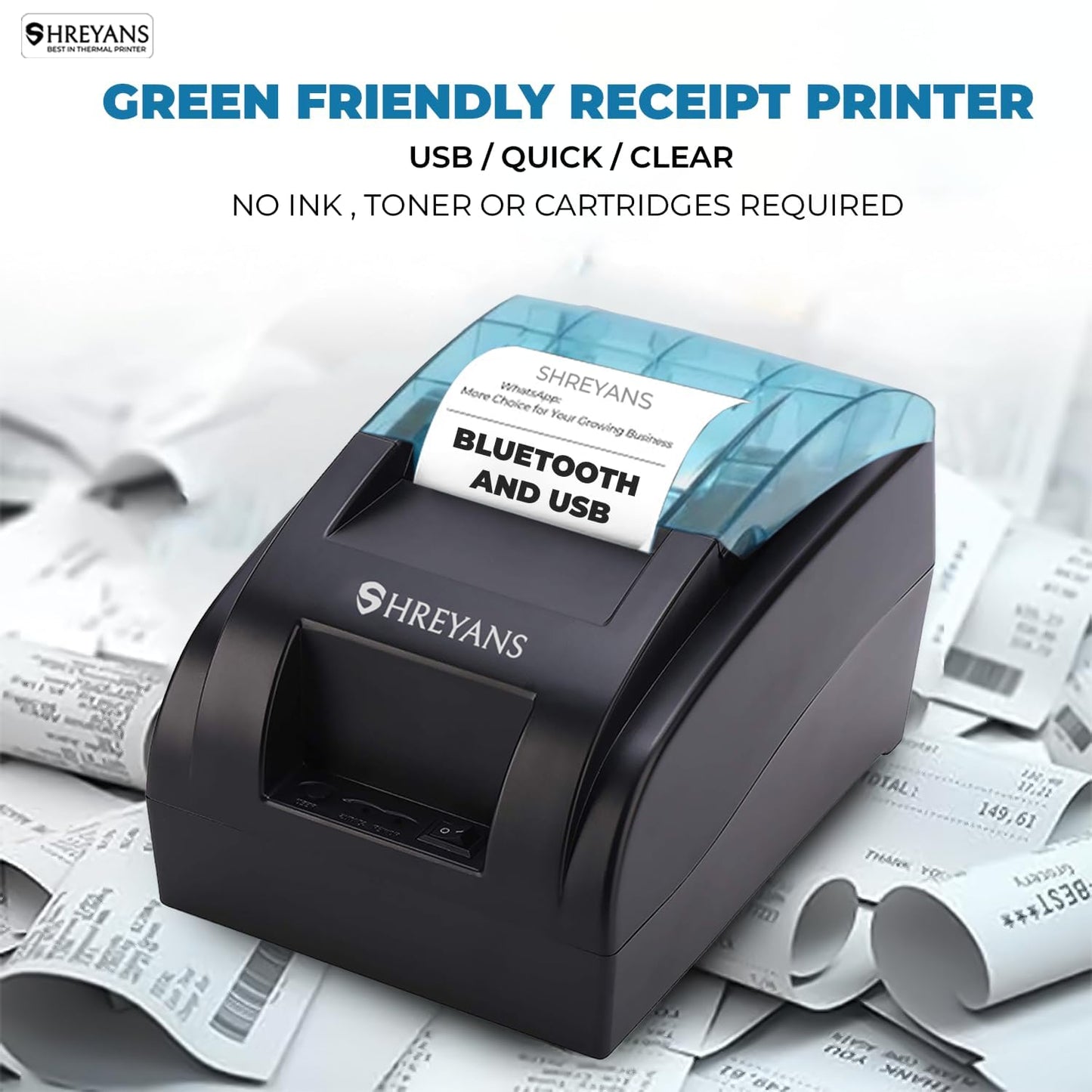 Restaurant POS Premium 1-Year Billing Machine with Shreyans 58mm Thermal Receipt Printer