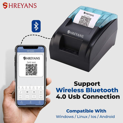 Restaurant POS Premium 1-Year Billing Machine with Shreyans 58mm Thermal Receipt Printer