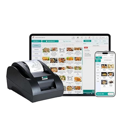 FoodChow Restaurant Starter Online Ordering Software with 2-Inch Thermal Printer