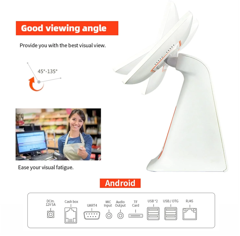 FoodChow Premium Restaurant POS Software with Touch Screen & Inbuilt 58mm Printer