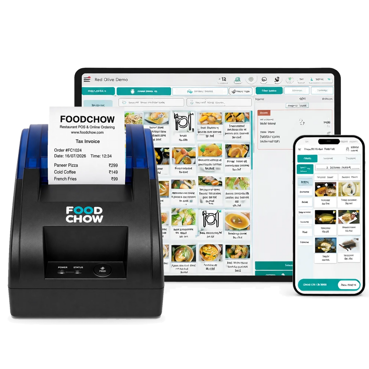 Restaurant POS Billing System with 2-Inch Thermal Receipt Printer